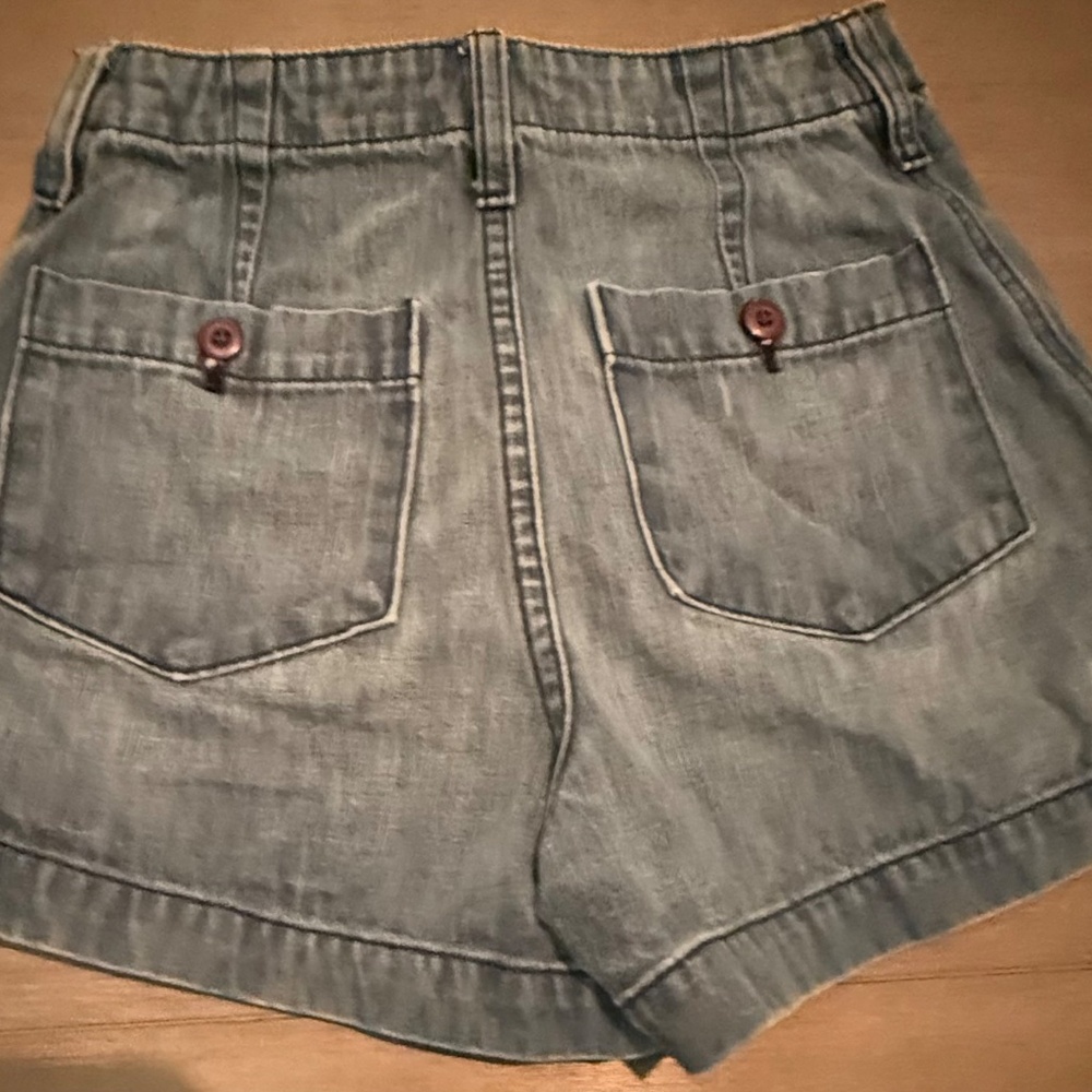 XS (Size 0) DOEN High-waisted Jean Pocket Shorts - Picture 2 of 3